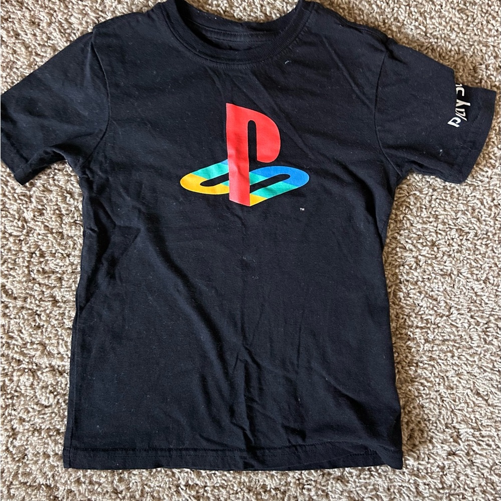 PlayStation Black Kids Short Sleeve Tee